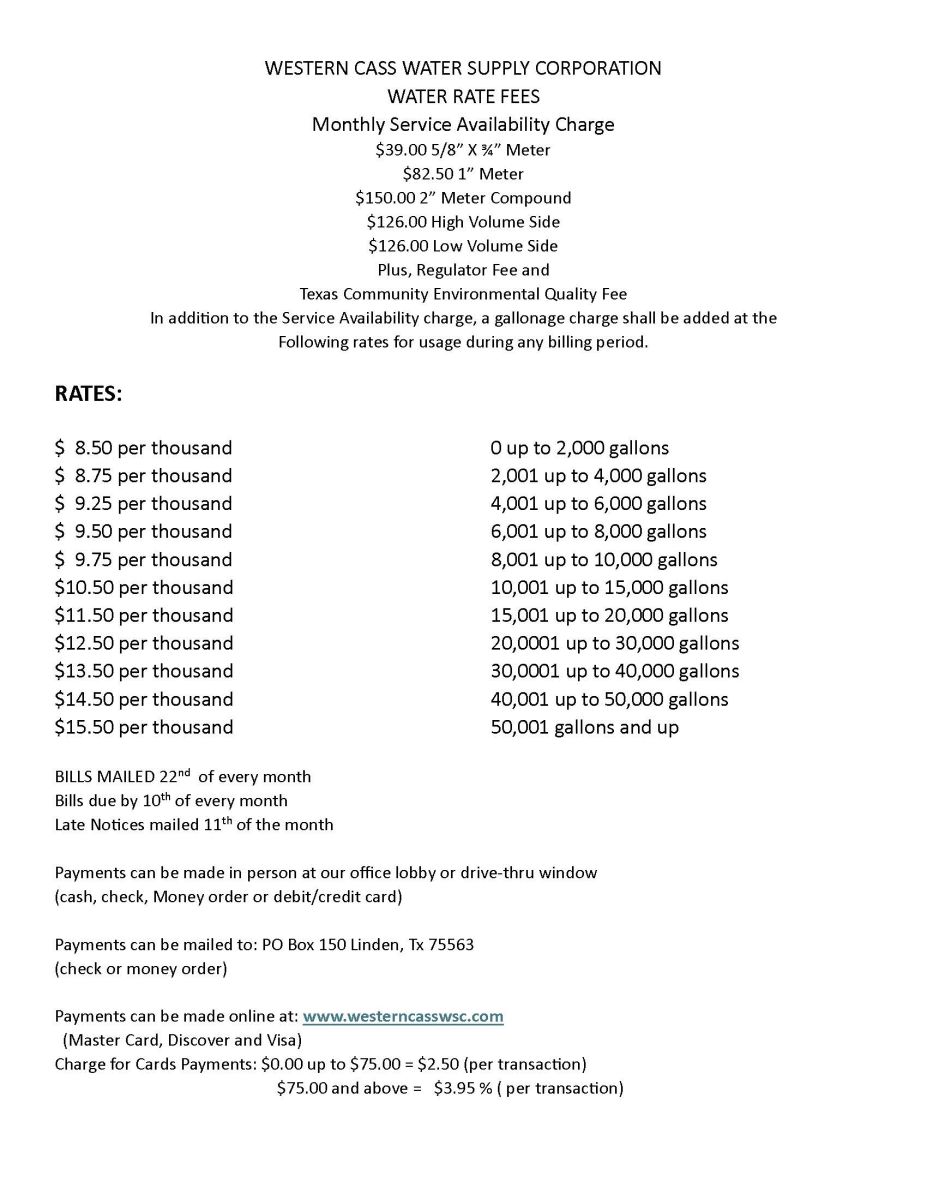 Water Rates
